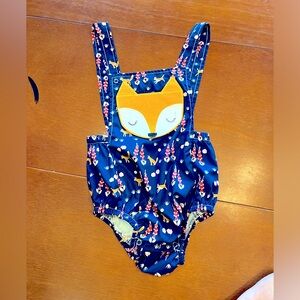 Summer toddler embroidered fox jumper